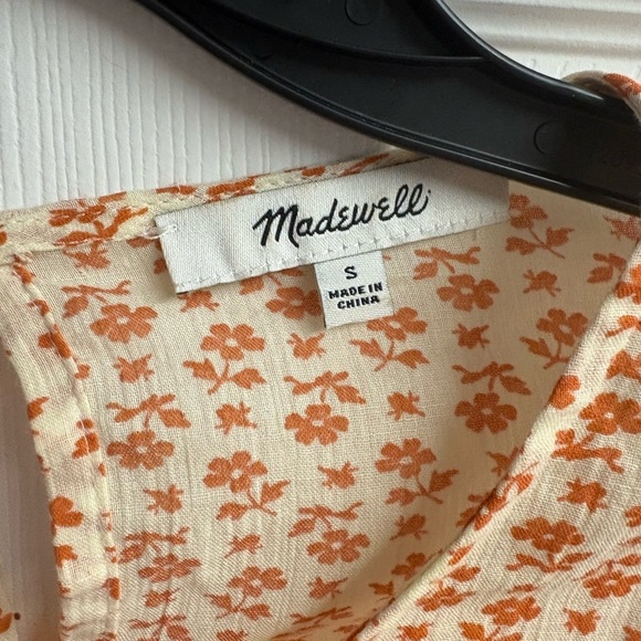 NWOT Madewell Ruffle-Yoke Prairie Top In Cutout Blooms Size Small - Picture 3 of 4